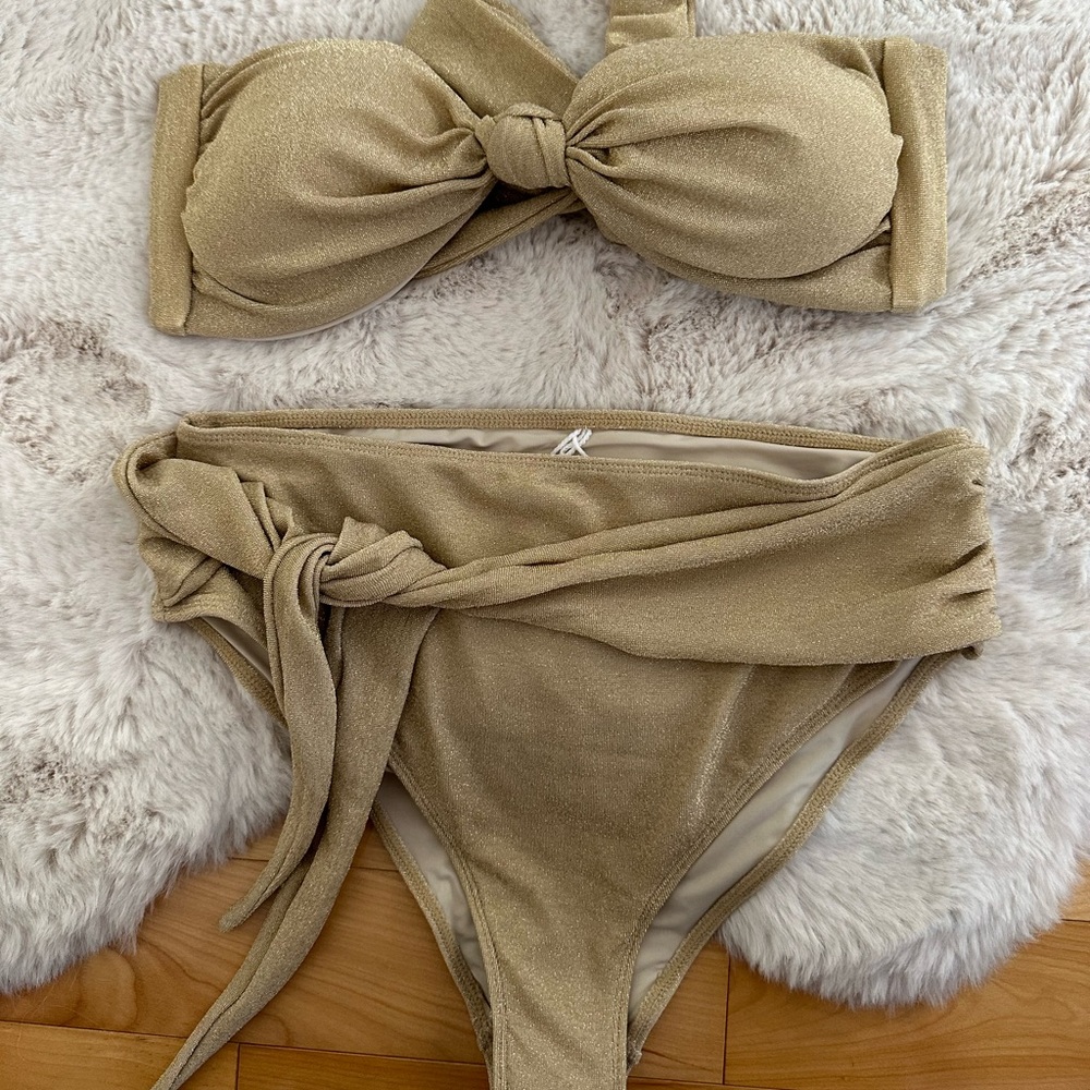 Charlie Holiday NEW Gold Bikini